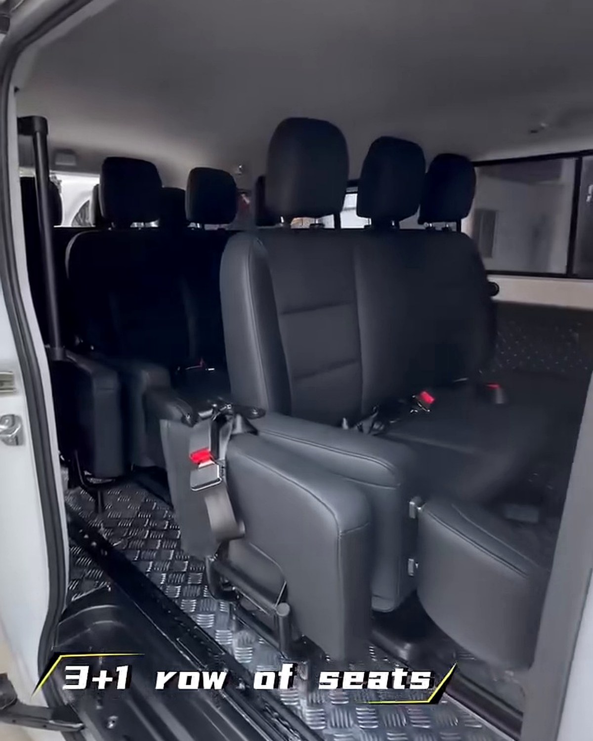 EV Van seating rows from supplied video